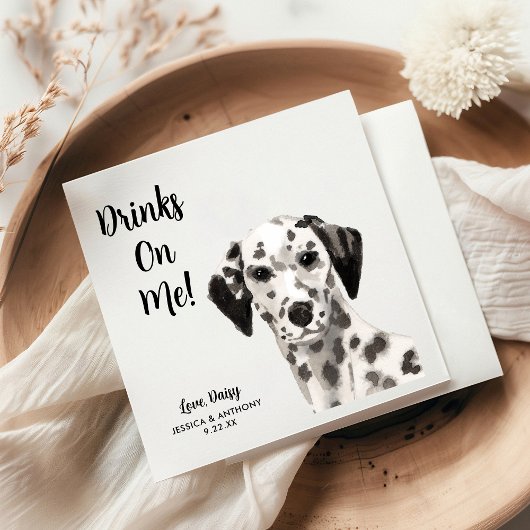 Dog Wedding Cocktail Napkins Serviette