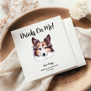 Dog Wedding Cocktail Napkins Serviette