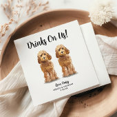 Dog Wedding Cocktail Napkins Serviette