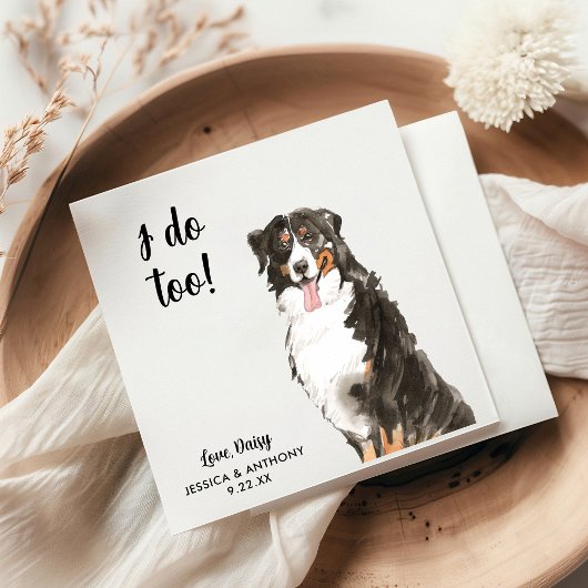 Dog Wedding Cocktail Napkins Serviette