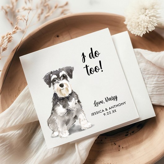 Dog Wedding Cocktail Napkins Serviette