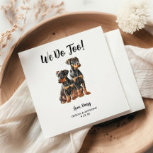 Dog Wedding Cocktail Napkins