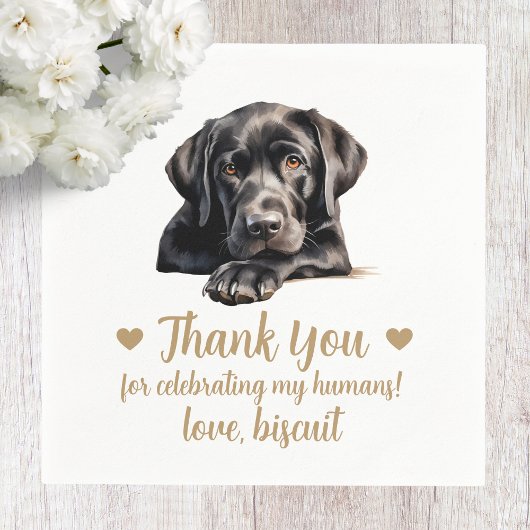 Dog Wedding Cocktail Napkins Serviette