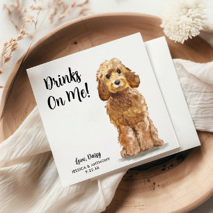 Dog Wedding Cocktail Napkins Serviette