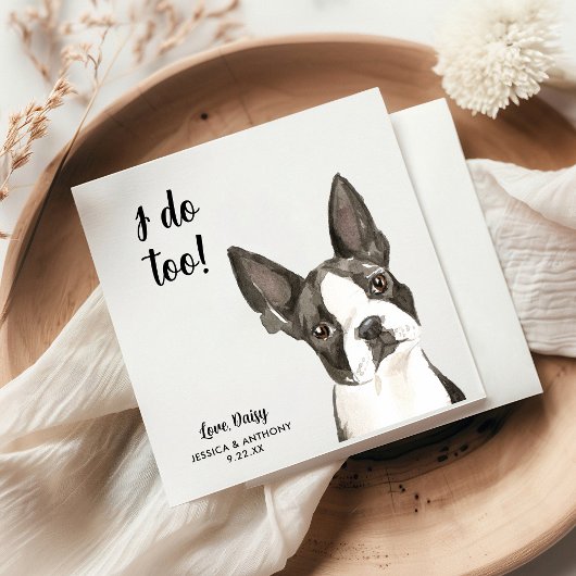 Dog Wedding Cocktail Napkins Serviette