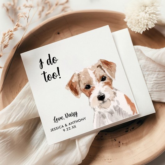 Dog Wedding Cocktail Napkins Serviette