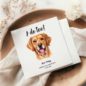 Dog Wedding Cocktail Napkins Serviette