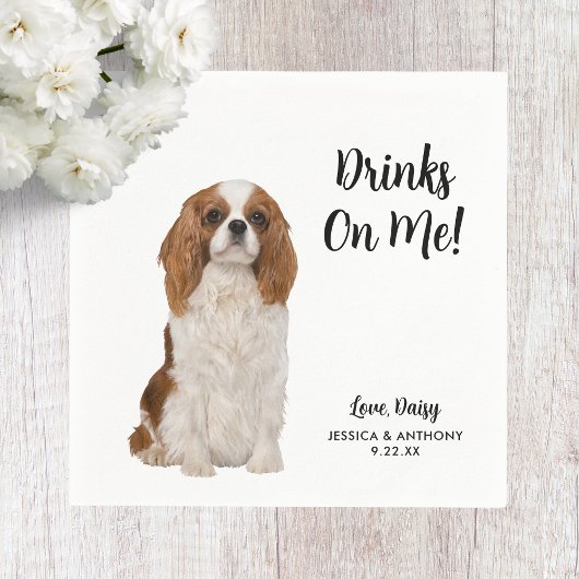 Dog Wedding Cocktail Napkins Serviette