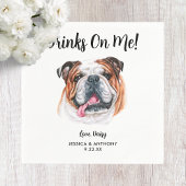 Dog Wedding Cocktail Napkins Serviette