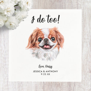 Dog Wedding Cocktail Napkins Serviette