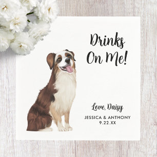 Dog Wedding Cocktail Napkins Serviette