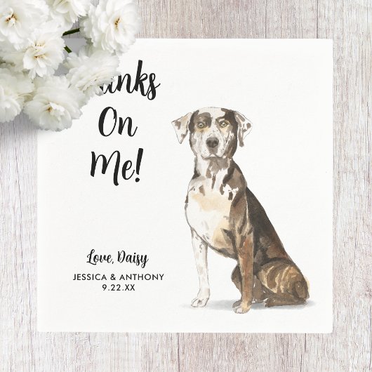 Dog Wedding Cocktail Napkins Serviette