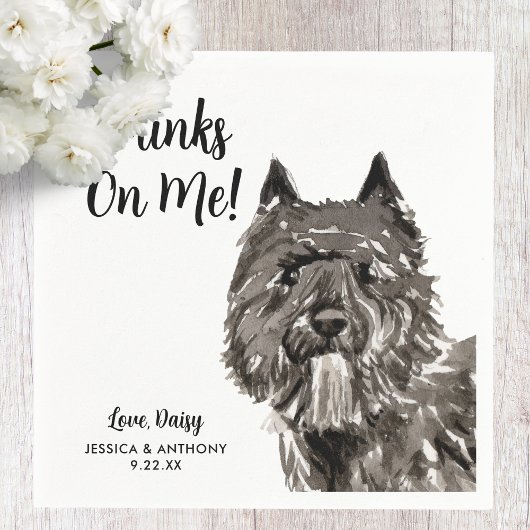 Dog Wedding Cocktail Napkins Serviette