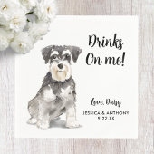 Dog Wedding Cocktail Napkins Serviette