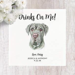 Dog Wedding Cocktail Napkins Serviette