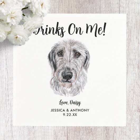 Dog Wedding Cocktail Napkins Serviette
