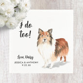 Dog Wedding Cocktail Napkins Serviette