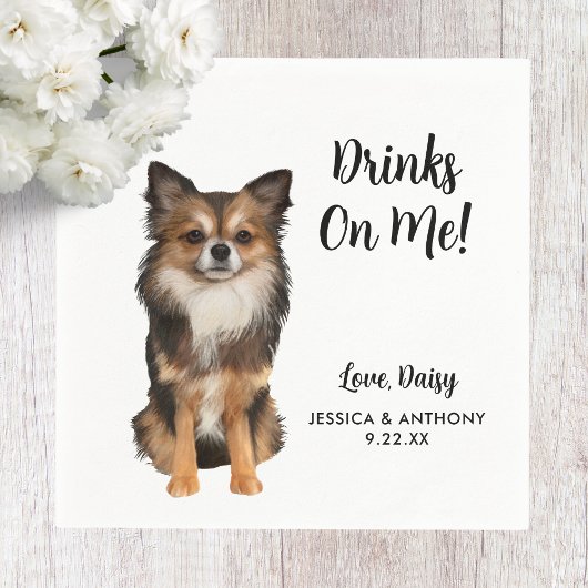 Dog Wedding Cocktail Napkins Serviette