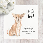 Dog Wedding Cocktail Napkins Serviette