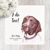 Dog Wedding Cocktail Napkins Serviette