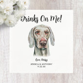 Dog Wedding Cocktail Napkins Serviette
