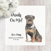 Dog Wedding Cocktail Napkins Serviette