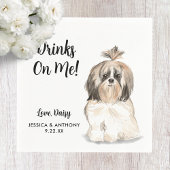 Dog Wedding Cocktail Napkins Serviette