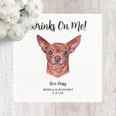 Dog Wedding Cocktail Napkins Serviette
