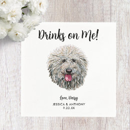 Dog Wedding Cocktail Napkins Serviette