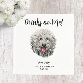 Dog Wedding Cocktail Napkins Serviette