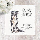 Dog Wedding Cocktail Napkins Serviette