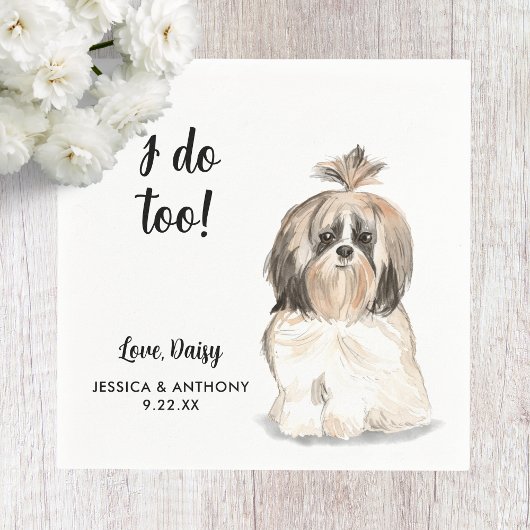 Dog Wedding Cocktail Napkins Serviette