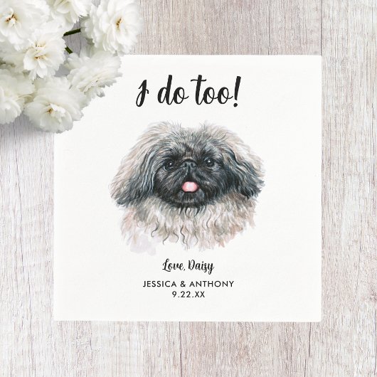 Dog Wedding Cocktail Napkins Serviette