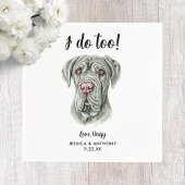Dog Wedding Cocktail Napkins Serviette