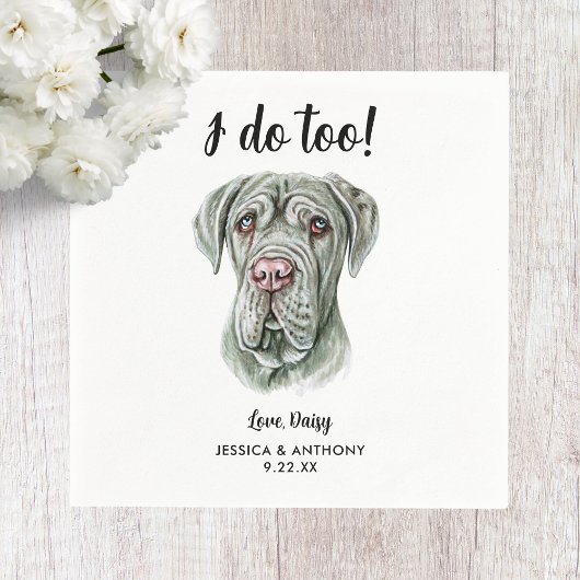 Dog Wedding Cocktail Napkins Serviette