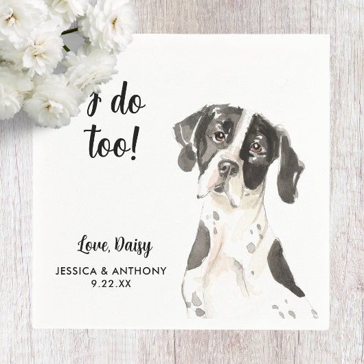 Dog Wedding Cocktail Napkins Serviette