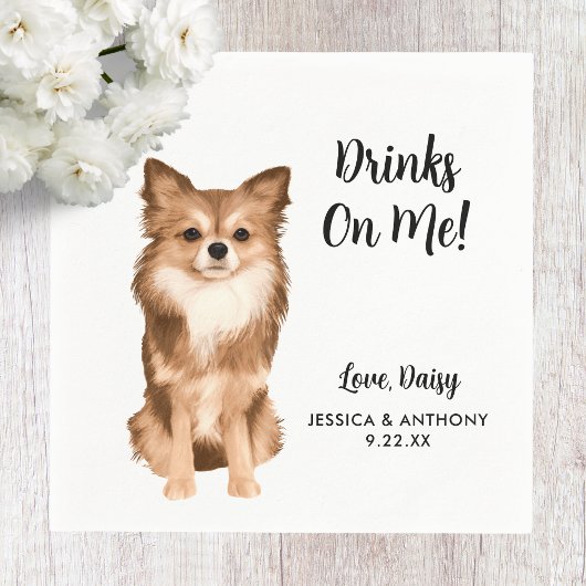 Dog Wedding Cocktail Napkins Serviette