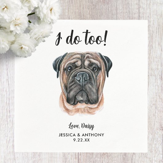 Dog Wedding Cocktail Napkins Serviette