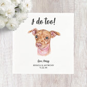 Dog Wedding Cocktail Napkins Serviette