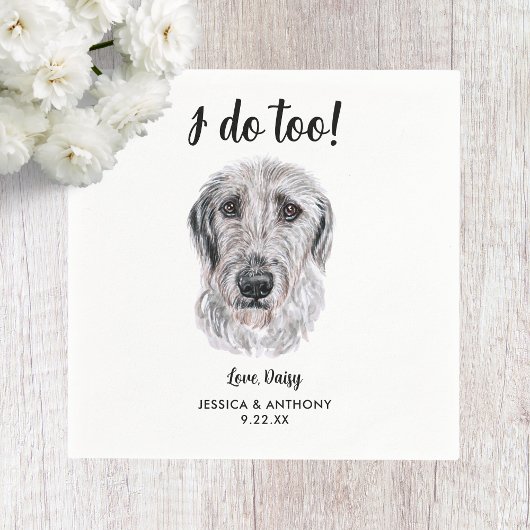 Dog Wedding Cocktail Napkins Serviette