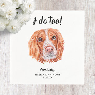 Dog Wedding Cocktail Napkins Serviette
