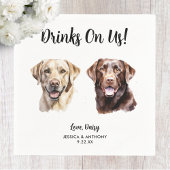 Dog Wedding Cocktail Napkins Serviette