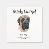 Dog Wedding Cocktail Napkins Serviette (Vorderseite)