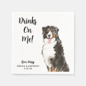 Dog Wedding Cocktail Napkins Serviette (Vorderseite)