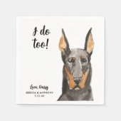 Dog Wedding Cocktail Napkins Serviette (Vorderseite)