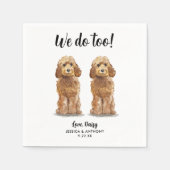 Dog Wedding Cocktail Napkins Serviette (Vorderseite)