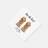 Dog Wedding Cocktail Napkins Serviette (Ecke)