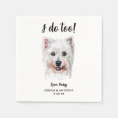 Dog Wedding Cocktail Napkins Serviette (Vorderseite)