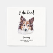 Dog Wedding Cocktail Napkins Serviette (Vorderseite)