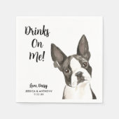 Dog Wedding Cocktail Napkins Serviette (Vorderseite)